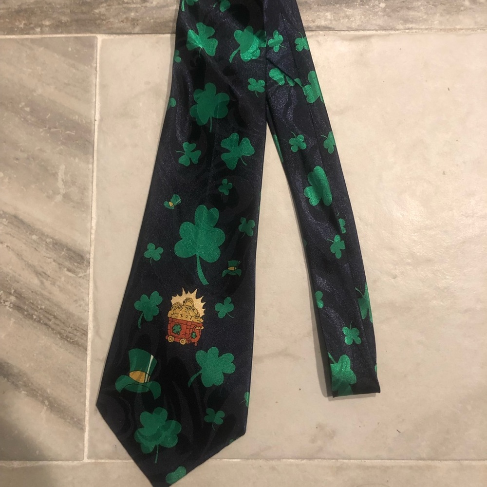 Steven Harris neck tie for St. Patrick’s Day.